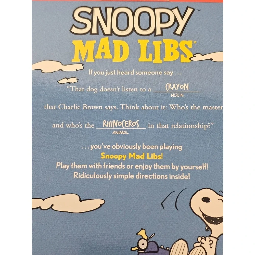 Snoopy Mad Libs: World's Greatest Word Game‎ by Laura Macchiarola: New